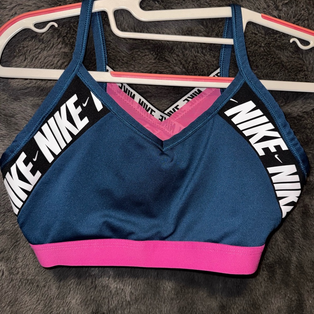 Nike Vibrant Blue and Pink Activewear Top